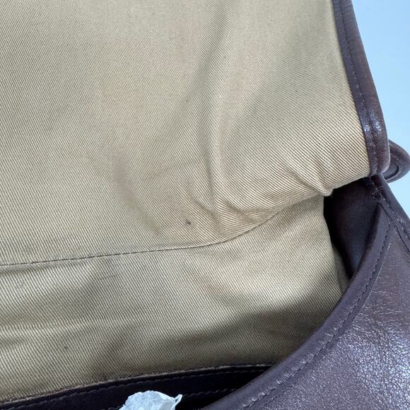 Vintage Coach Legacy Leather Crescent Flap Bag Purse Dark Brown 9718 Saddlebag - Picture 14 of 14